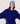 Kasjmier poncho met 3/4 mouwen - Ultramarijnblauw