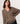 Oversized kasjmier trui met V-hals - Havana Brown