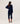 Oversized kasjmier trui met V-hals - Marineblauw