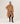 Kasjmier trui met ronde hals - Camel Brown