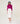 Zijden coltrui twinset - Fuchsia