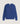 Trui met Tunesische kraag van merinowol - Saffierblauw