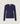 Pull col rond bicolore - Bleu Denim