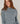 Pull col cheminé chiné - Bleu