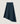 Lange asymmetrische rok van bedrukt canvas - Blauw