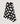 Asymmetrische lange canvas rok met print - Pois
