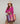 Trui met ronde hals van merinowol - Fuchsia