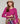 Trui met ronde hals van merinowol - Fuchsia