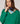 Oversized wollen trui met V-hals - Smaragdgroen