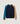 Pull col rond color block en laine mérinos - Marine