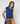 Wollen twinset met ronde hals - Saffierblauw