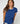 Wollen twinset met ronde hals - Saffierblauw