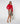 Trui van merinowol met ronde hals - Rood