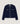 Vest in twee materialen - Marineblauw