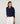 Kort vest met schoudervulling - Marineblauw