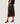 Long straight leather skirt - Black